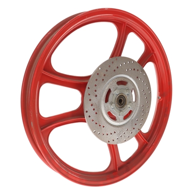 NOS Grimeca 17 3 Star FRONT Mag Wheel RED Disk Brake Edition