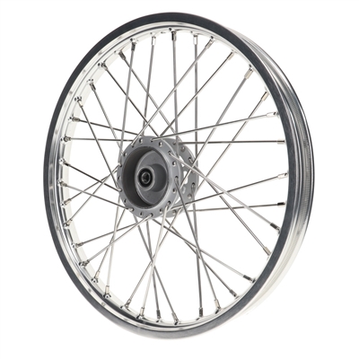 NEW Puch DELUXE 17 Drum Spoke Wheel Silver FRONT