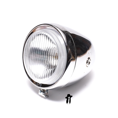 Vintage Cev Style Bullet Headlight - Chrome